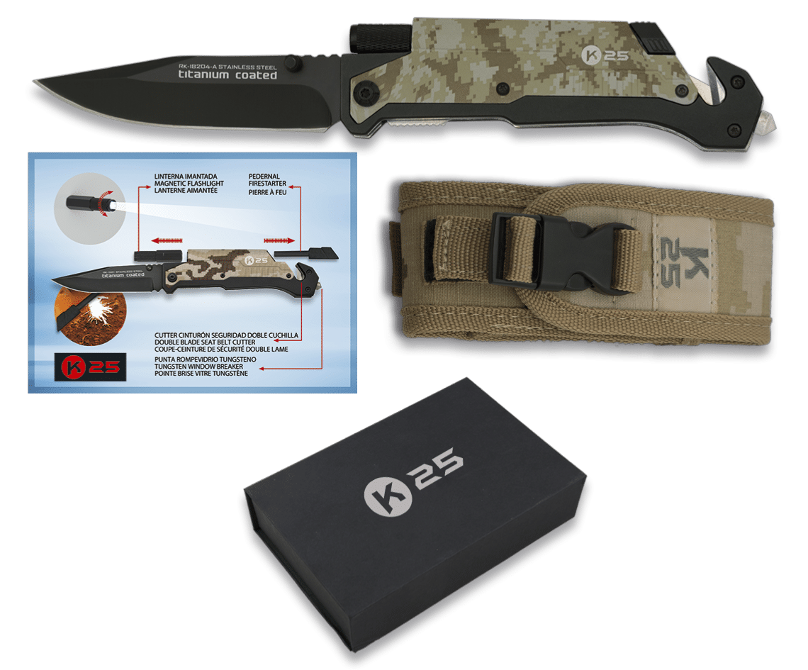 Couteau Pliant - K25 Silex et Torche