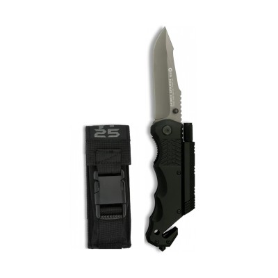 K25 Black Flint Folding Knife and Torch