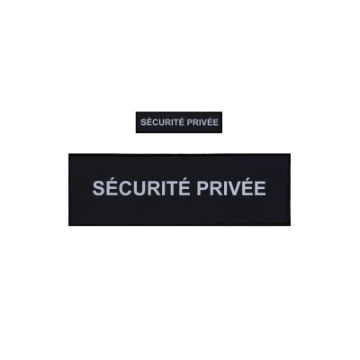 Pack Flaps "PRIVATE SECURITY" Black HV (chest and back) 3x12cm+10x30cm