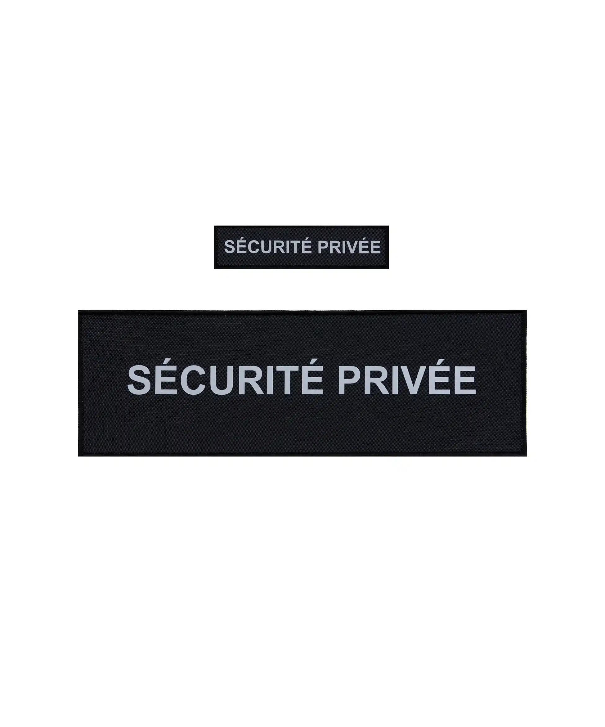 Flaps "SECURITE PRIVEE" Noir HV (poitrine et dos) 3x12cm+10x30cm