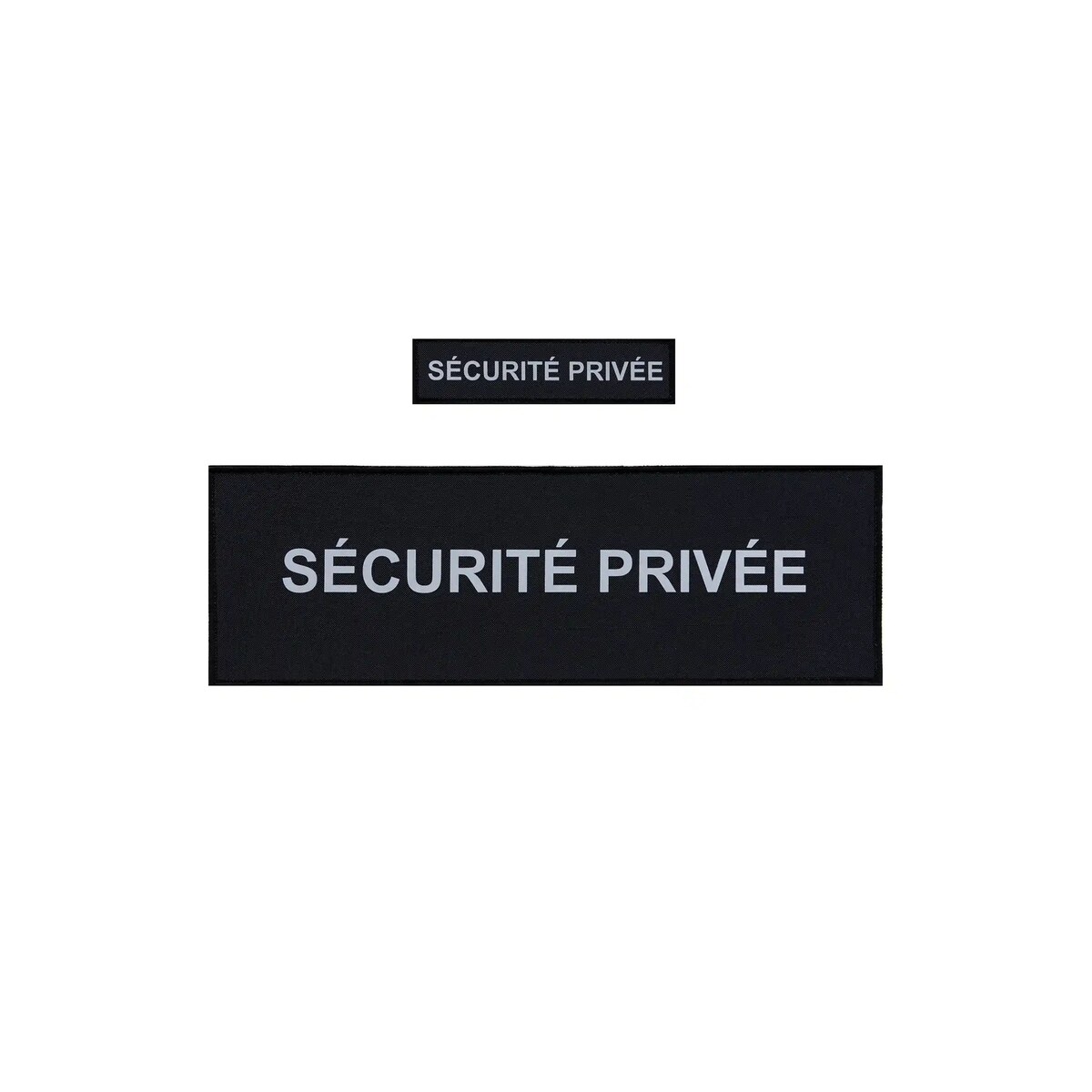 Pack Flaps "PRIVATE SECURITY" Black HV (chest and back) 3x12cm+10x30cm