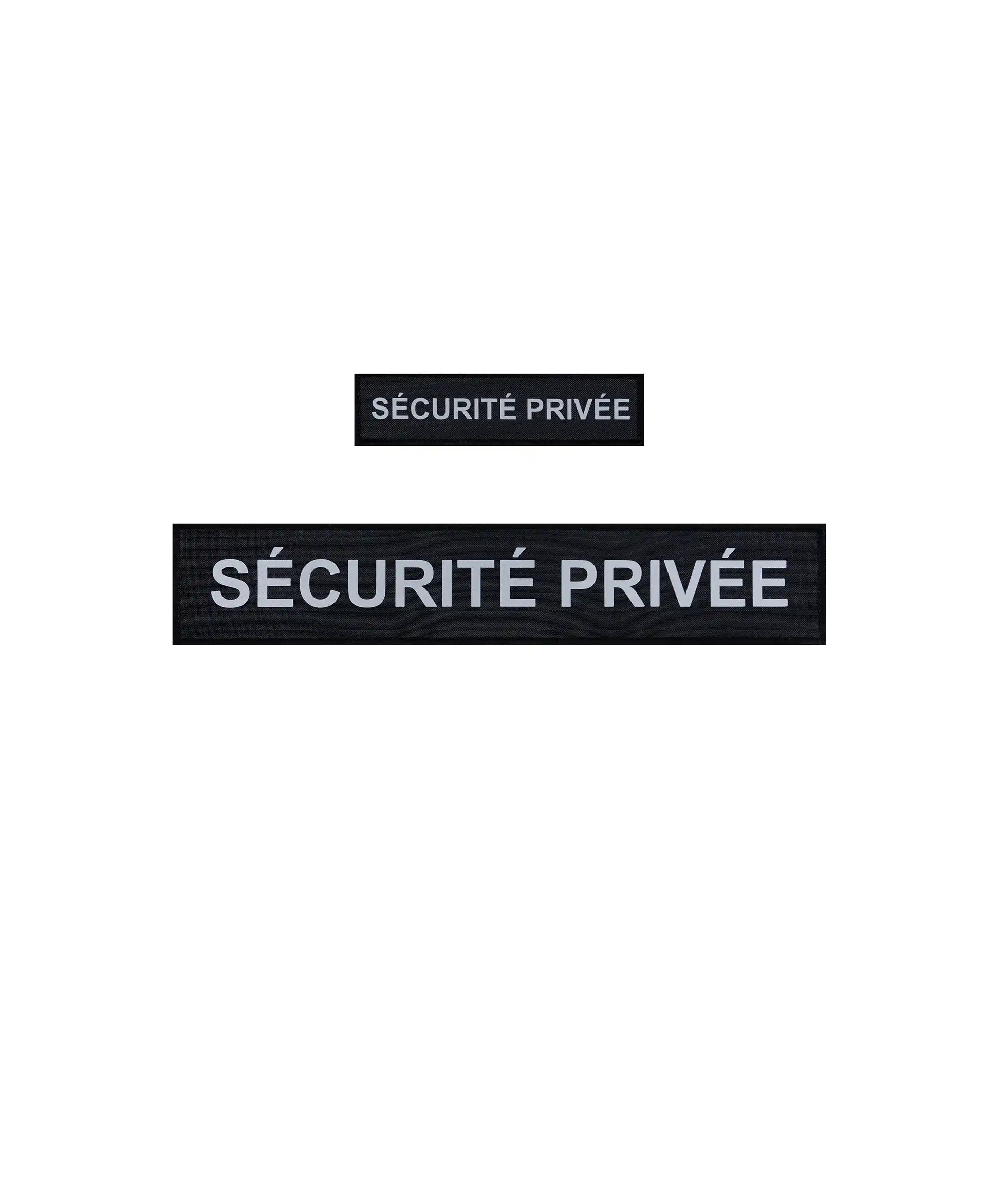 Flaps "SECURITE PRIVEE" Noir HV (poitrine et dos) 3x12cm + 5x27cm