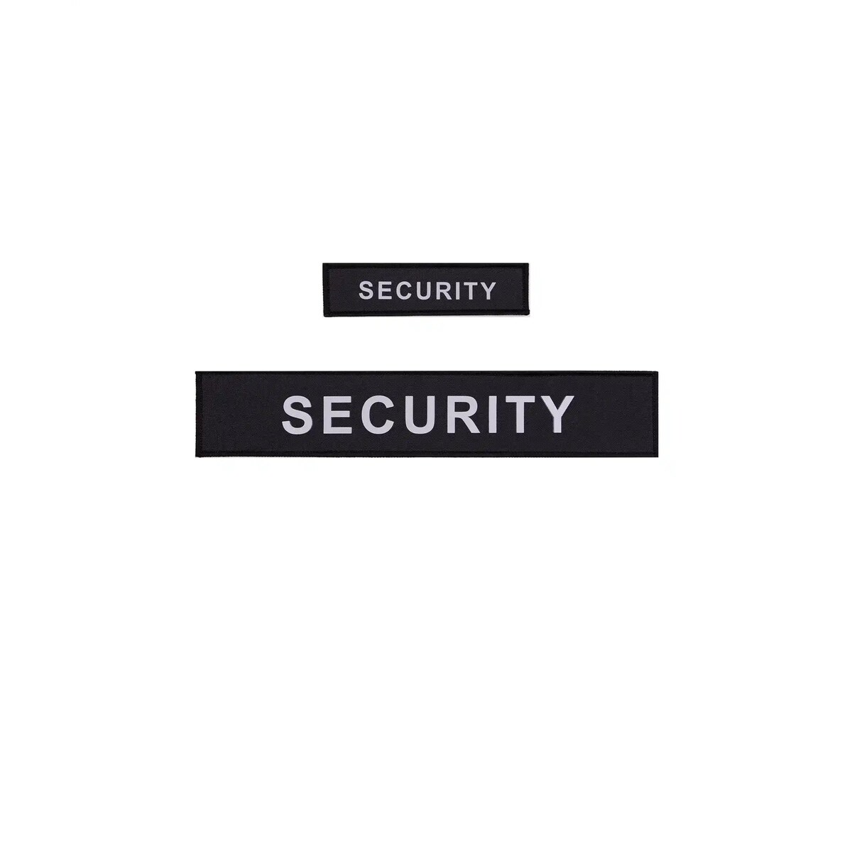 Pack Flaps "SECURITY" Black HV (chest and back) 3x12cm + 5x27cm