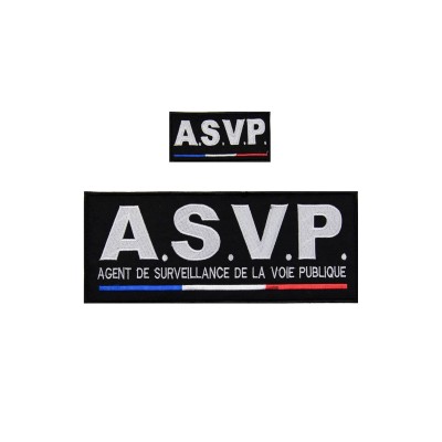 Embroidered A.S.V.P. Fabric Patches Pack