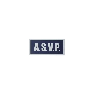 Flap ASVP on Hook-and-Loop 13x6cm