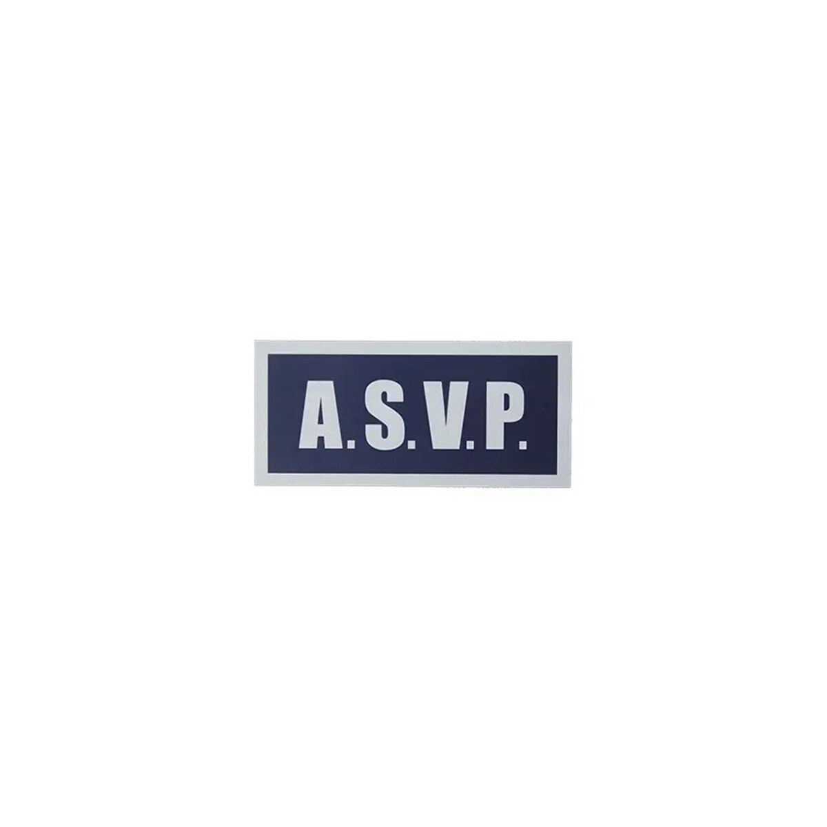 Flap ASVP on Hook-and-Loop 13x6cm