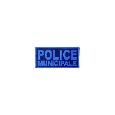 Blue Municipal Police Low Visibility Flap 13x6cm