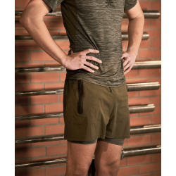 Short de sport sprint 2-en-1 GK UNDERCOVER Kaki