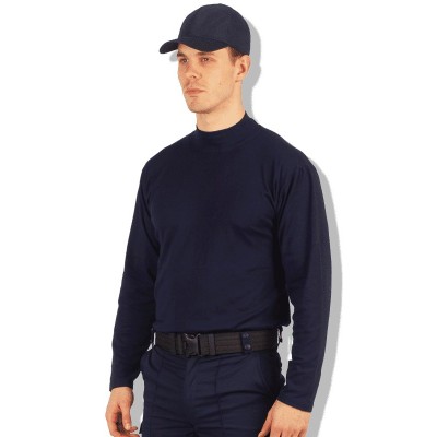 Navy blue long-sleeve undershirt