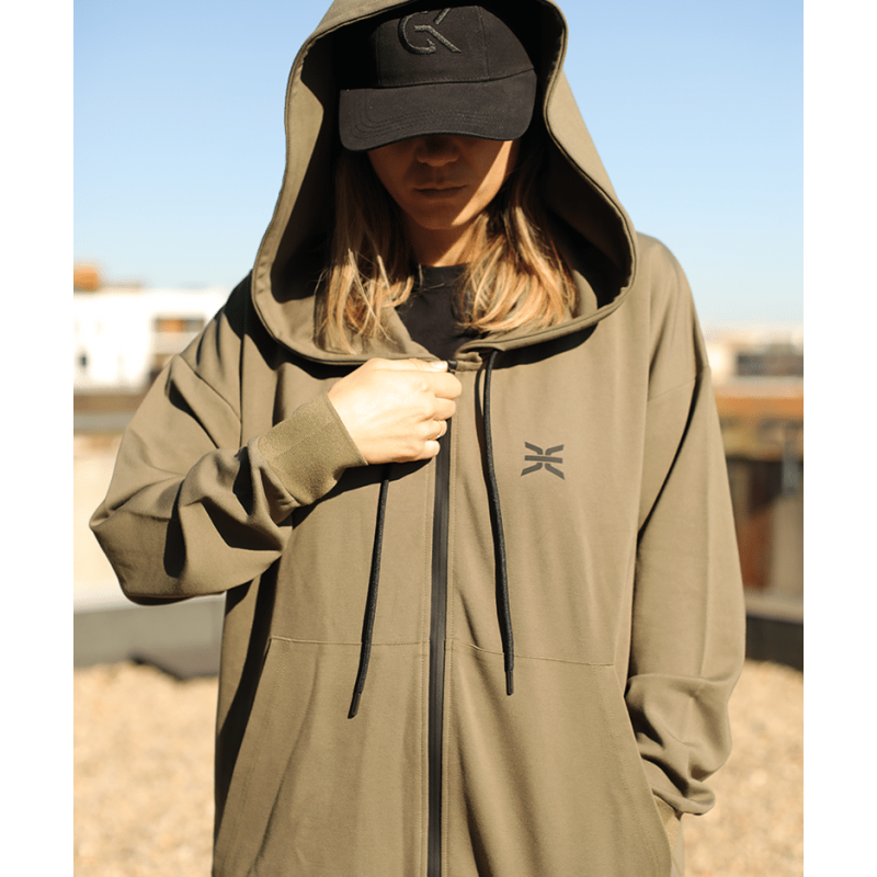 Cardigan femme Anonymous Kaki