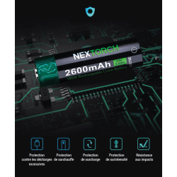 Batterie BW20024 18650 Li-on - NEXTORCH