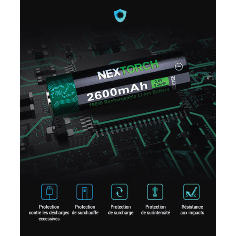 Batterie BW20024 18650 Li-on - NEXTORCH