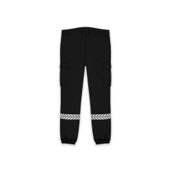 Pantalon Sécurité Privée noir avec bandes HV - GK SAFETEK®️