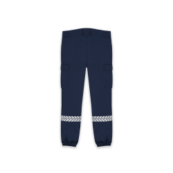 Pantalon Sécurité Privée marine avec bandes HV - GK SAFETEK®️