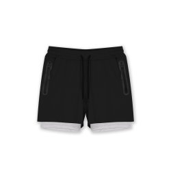 Short de sport sprint 2-en-1 GK UNDERCOVER Noir