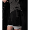 Short de sport sprint 2-en-1 GK UNDERCOVER Noir
