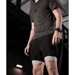 Short de sport sprint 2-en-1 GK UNDERCOVER Noir