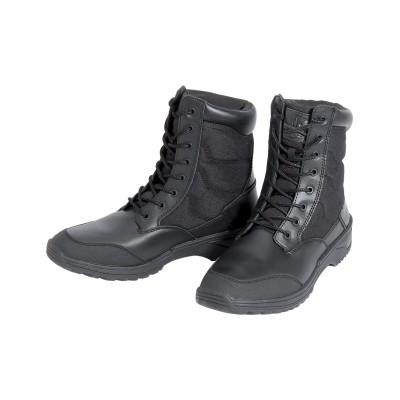 Leather & Canvas Tactical Shoes Black