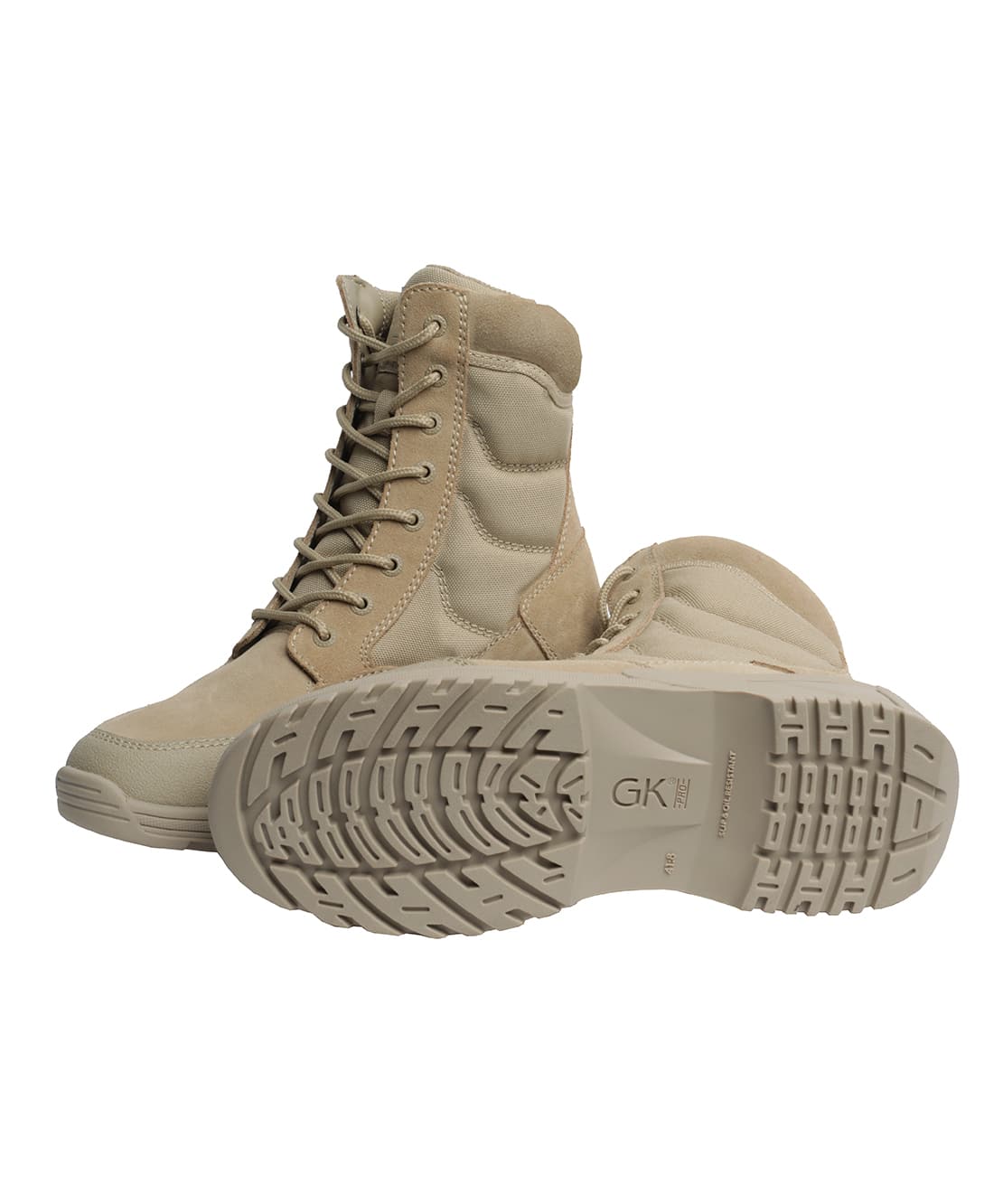 Chaussures d'intervention cuir & toile sable