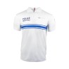 White Short Sleeve Zippered Breathable Mesh Polo
