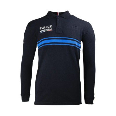 Navy Blue Long Sleeve Polo