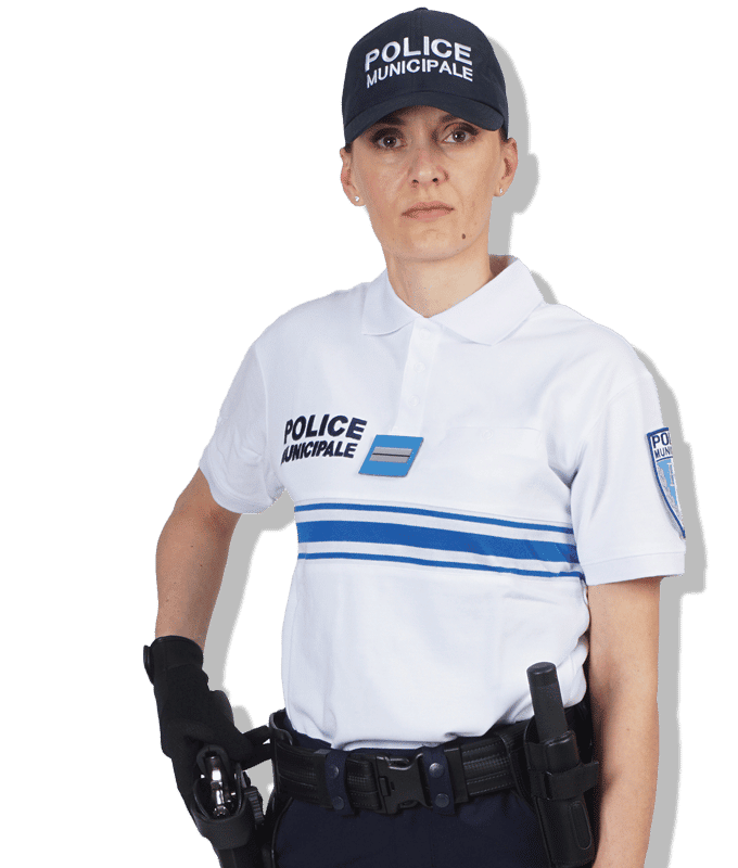 Polo blanc manches courtes