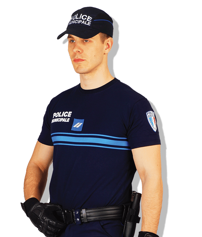 Tee-shirt marine manches courtes