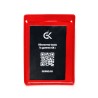 Support pour carte professionnelle avec velcro Rouge - Lot de 10