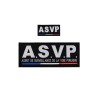 Badges tissu A.S.V.P. brodés
