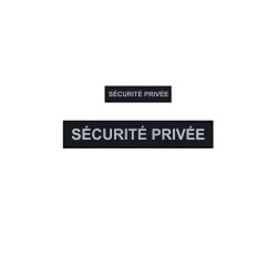 Flaps "SECURITE PRIVEE" Noir HV (poitrine et dos) 3x12cm + 5x27cm