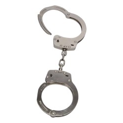 Menottes en acier nickelé double sécurité