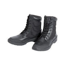 Chaussures d'intervention cuir & toile noir