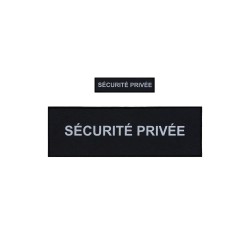 Flaps "SECURITE PRIVEE" Noir HV (poitrine et dos) 3x12cm+10x30cm
