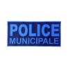 Badge Bleu Police Municipale Basse Visibilité 28x13cm