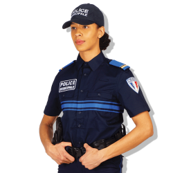 Chemise marine manches courtes police municipale