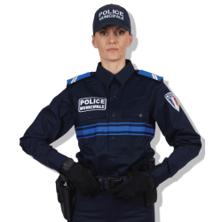 Chemise marine manches longues police municipale