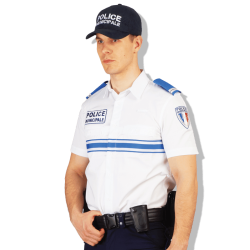 Chemise blanche manches courtes police municipale