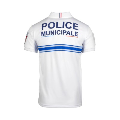 White Short Sleeve Zippered Breathable Mesh Polo