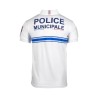 White Short Sleeve Zippered Breathable Mesh Polo