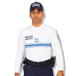 Polo blanc manches longues