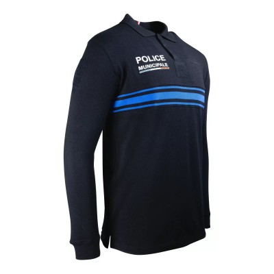 Navy Blue Long Sleeve Polo