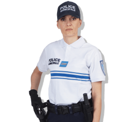 Polo blanc manches courtes