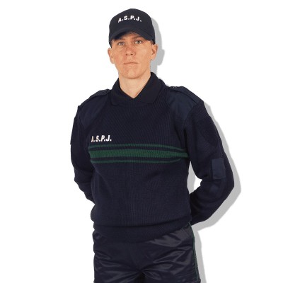 Pull col rond avec renforts