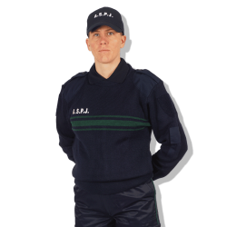 Pull col rond avec renforts