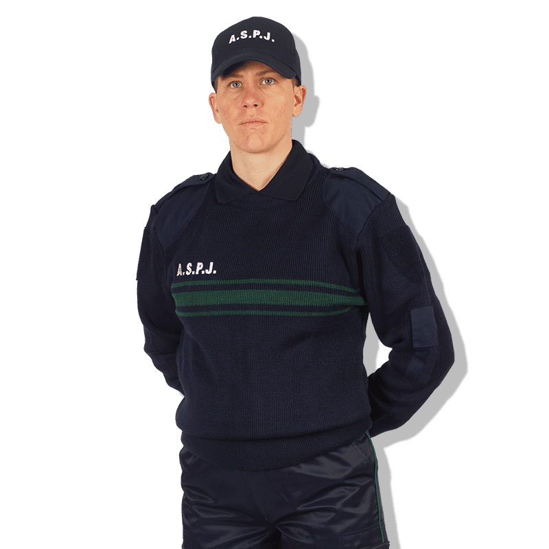 Pull col rond avec renforts