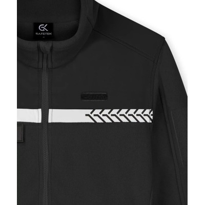 Private Security Fleece with HV Bands – GK SAFETEK®
