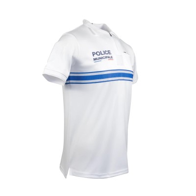 Polo blanc manches courtes