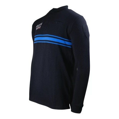 Polo marine manches longues