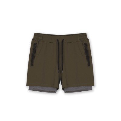 Short de sport sprint 2-en-1 GK UNDERCOVER Kaki