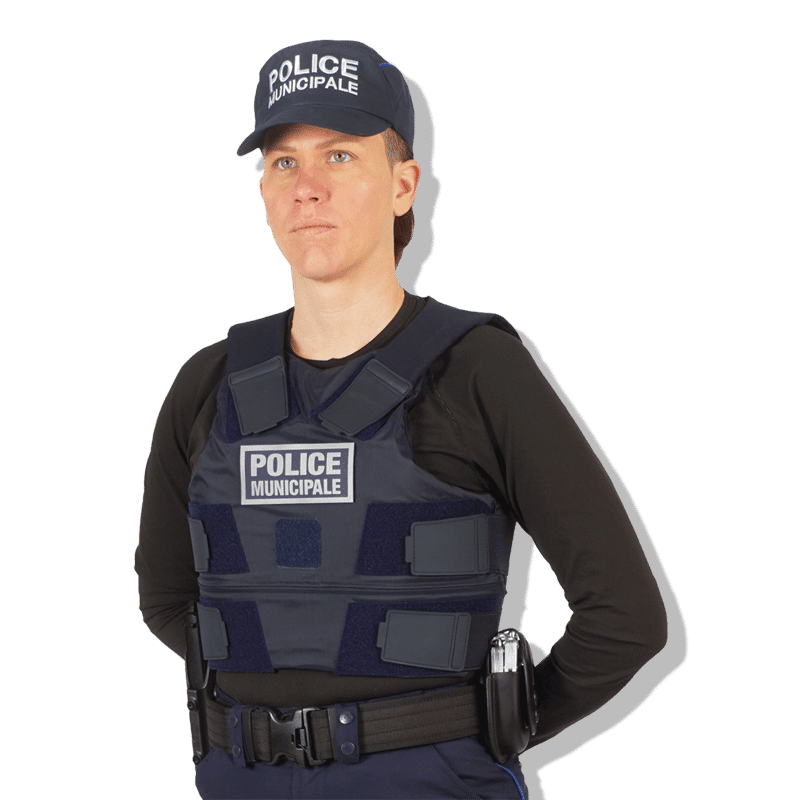 Gilet pare-balles avec flaps pm retro-reflechissants